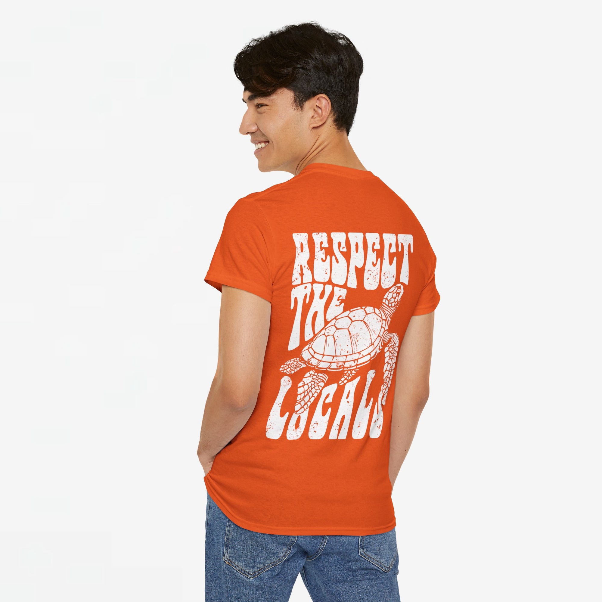 Zomer T-shirt voor Heren - Skrrtshirt Zomervakantie Oversized Tee #12 - Respect the locals