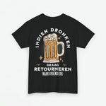 Zwart oversized dames T-shirt met grote achterprint en tekst