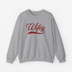 Sweatshirt grijs met opdruk 'Wifey' en lange mouwen, ronde hals.