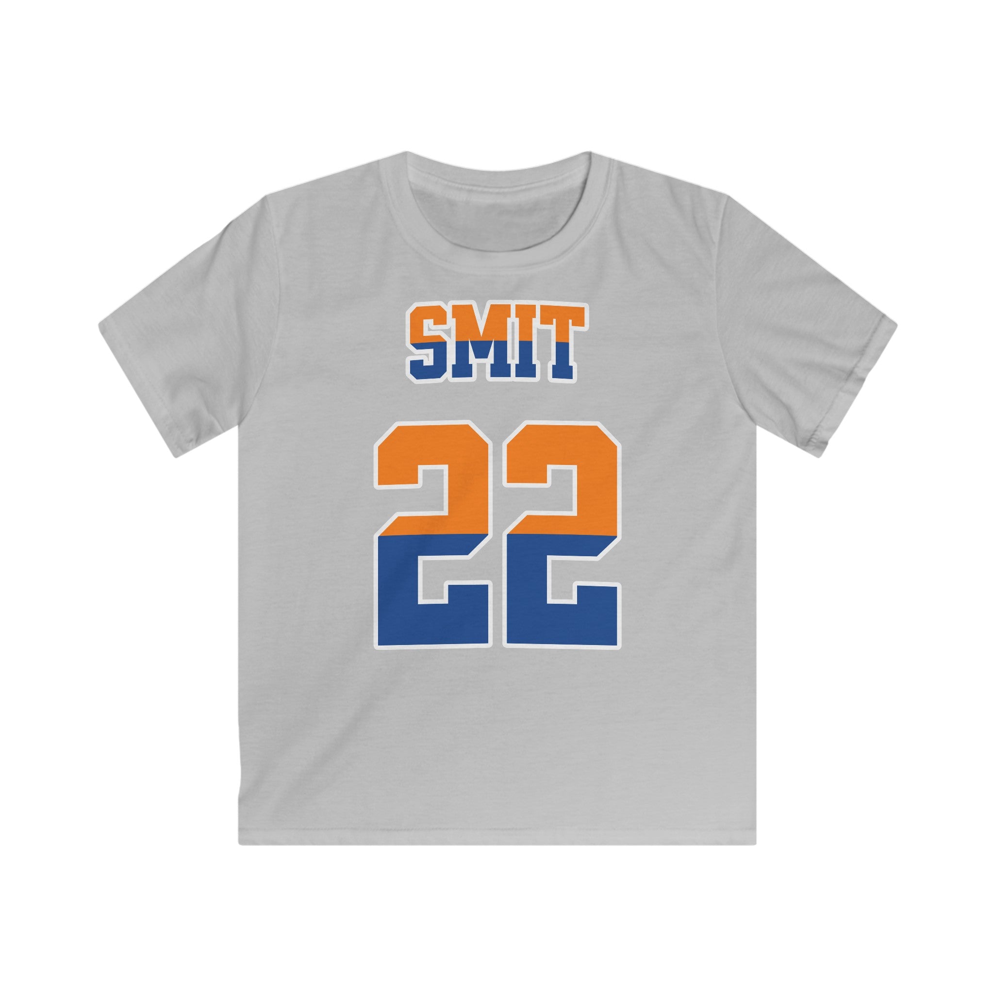 Kind Voetbal T-shirt - EK, WK en Koningsdag Kinderkleding - Personaliseer met Naam & Rugnummer (Voorkant) - oranje en blauwe tekst