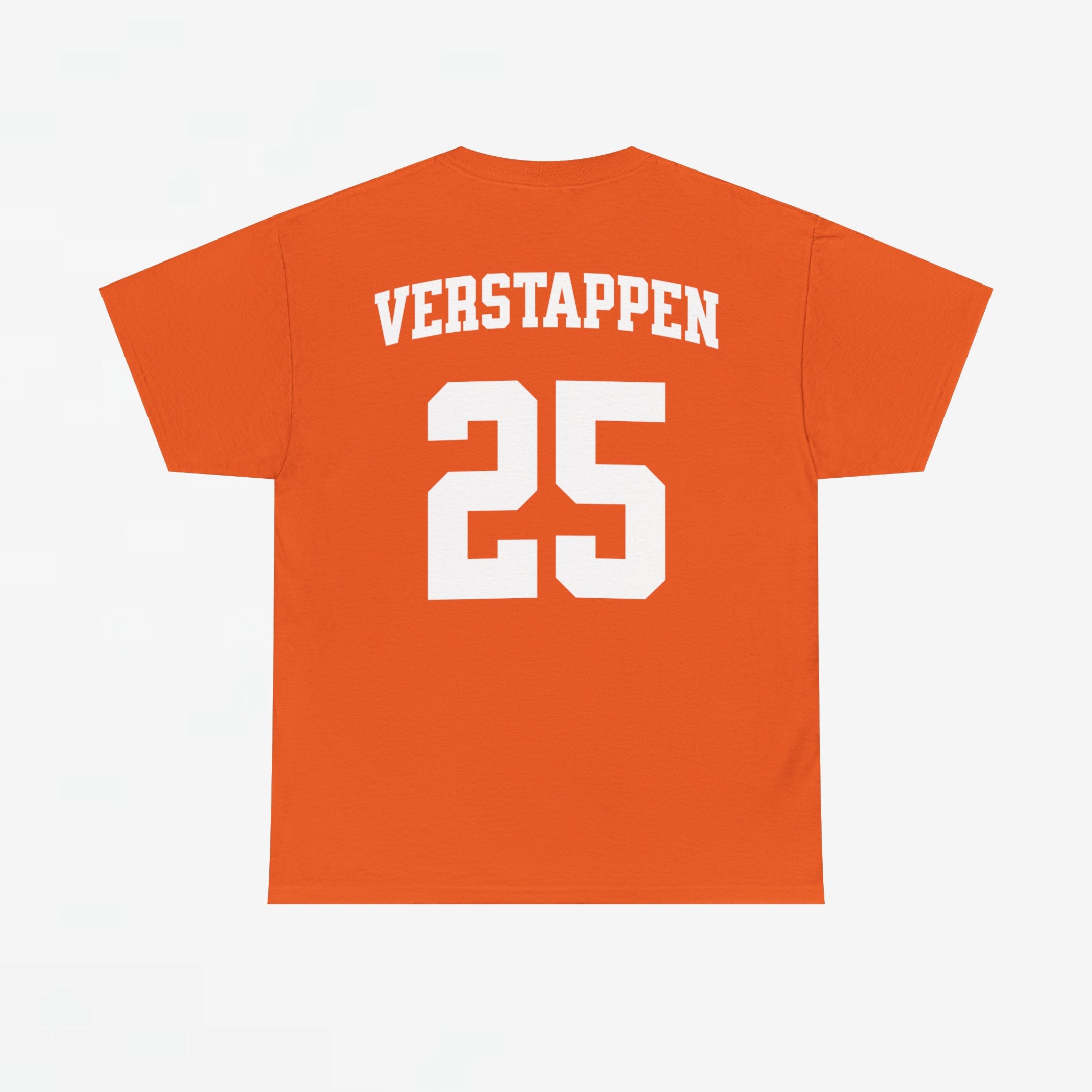 Oranje T-shirt voor EK, WK en Koningsdag - Personaliseer met Naam & Rugnummer - LEEUW (witte tekst)