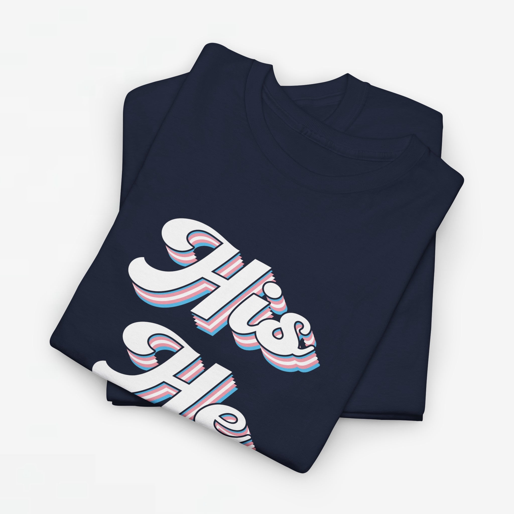 Gay Pride T-shirt - His He Him - Oversized #63