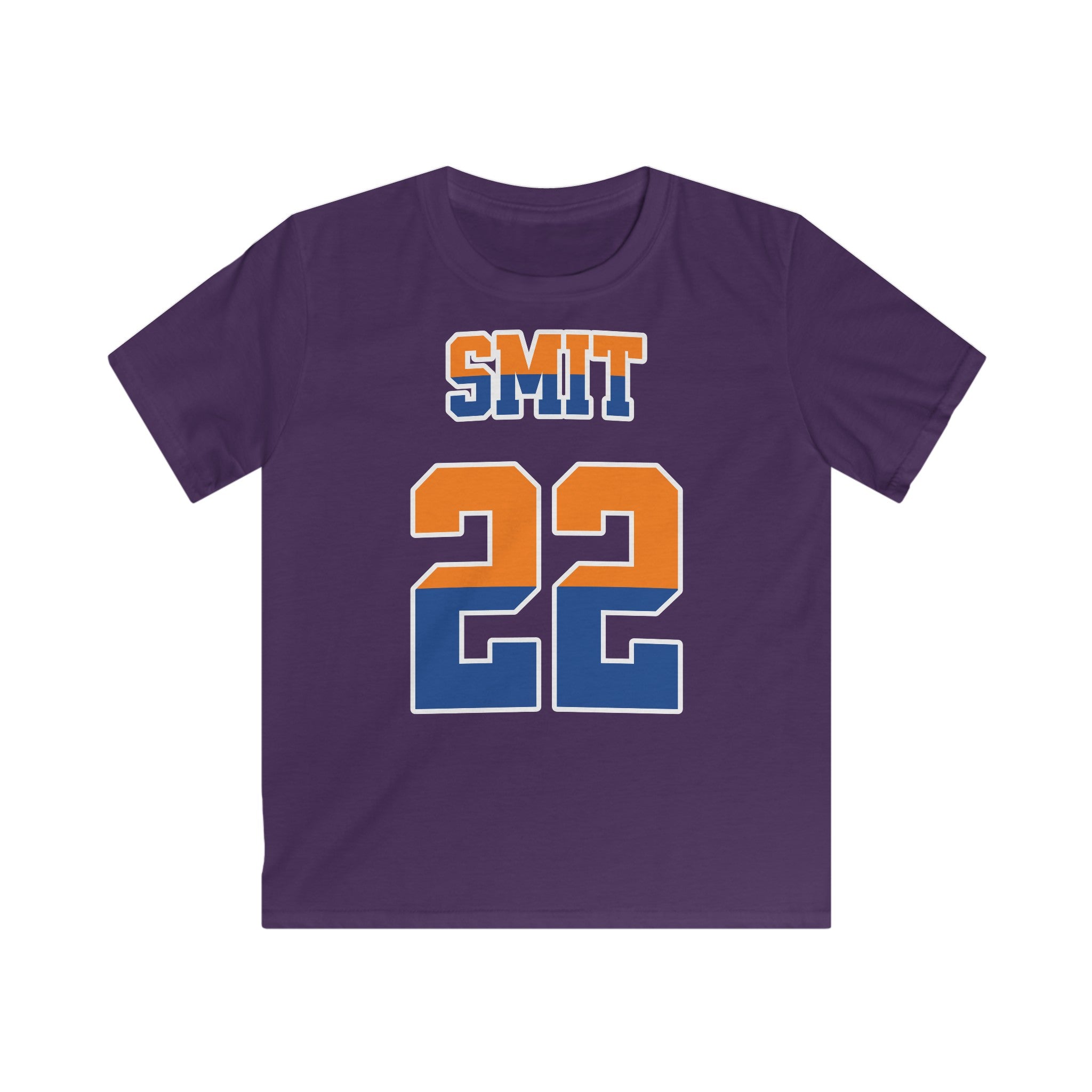 Kind Voetbal T-shirt - EK, WK en Koningsdag Kinderkleding - Personaliseer met Naam & Rugnummer (Voorkant) - oranje en blauwe tekst