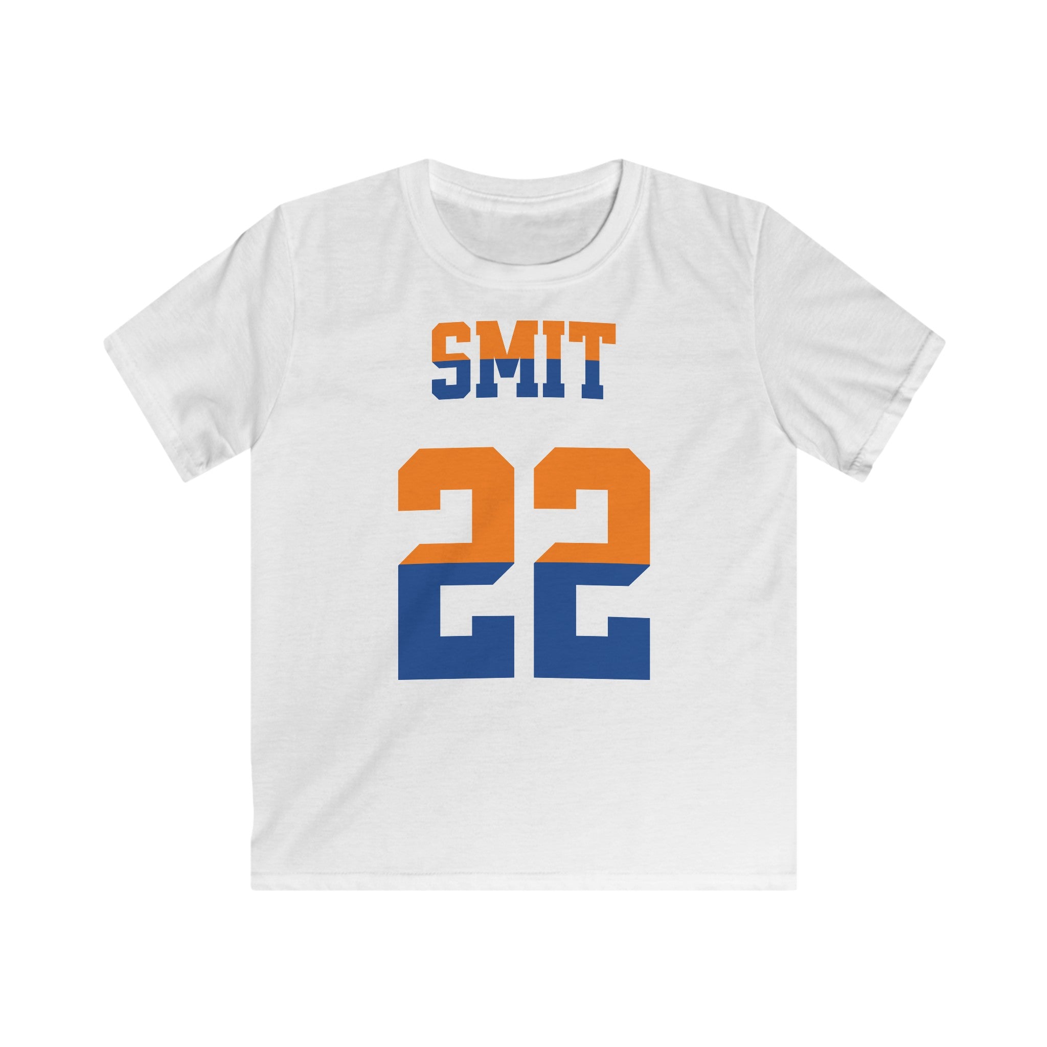 Kind Voetbal T-shirt - EK, WK en Koningsdag Kinderkleding - Personaliseer met Naam & Rugnummer (Voorkant) - oranje en blauwe tekst