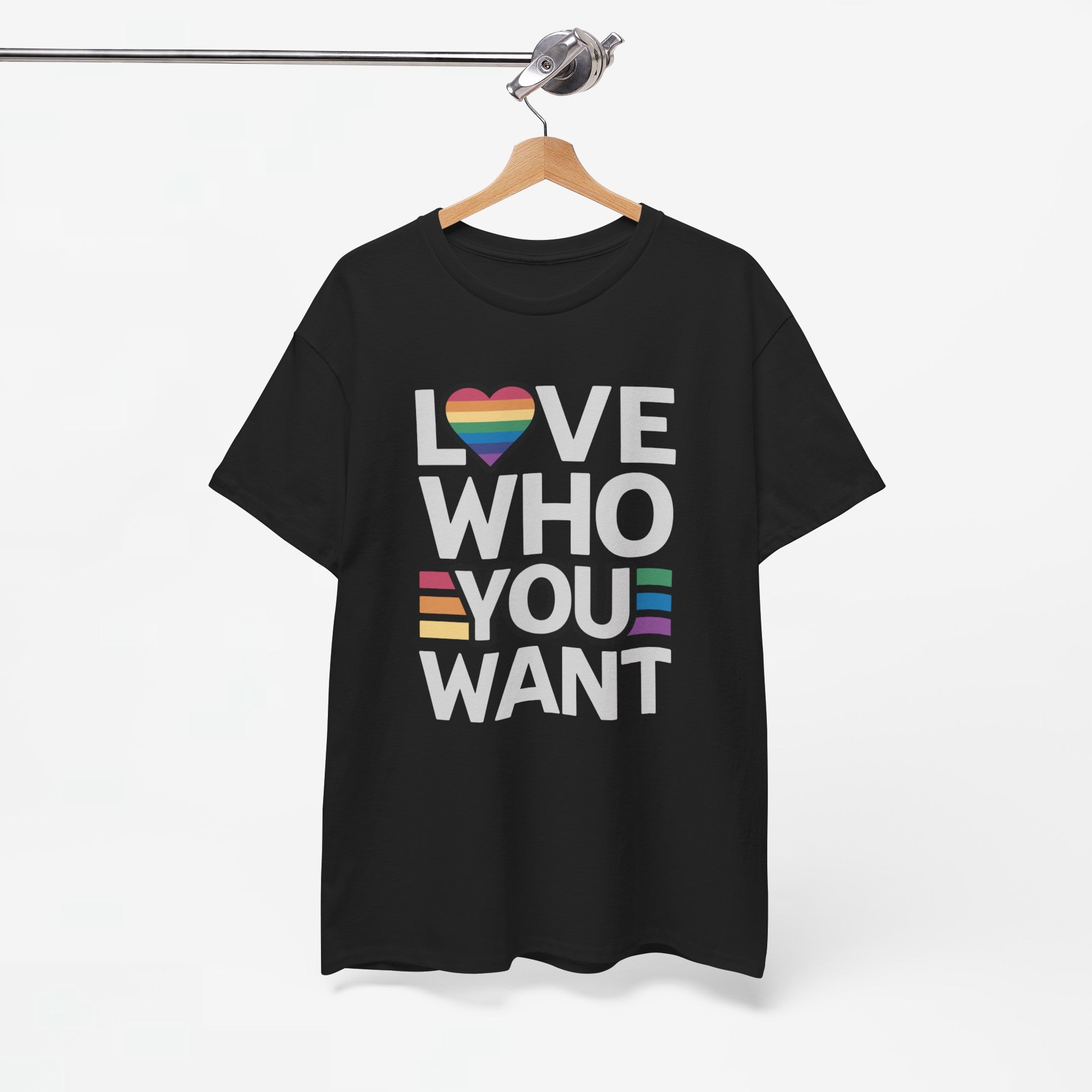 Gay Pride T-shirt - Love Who You Want - Oversized #52