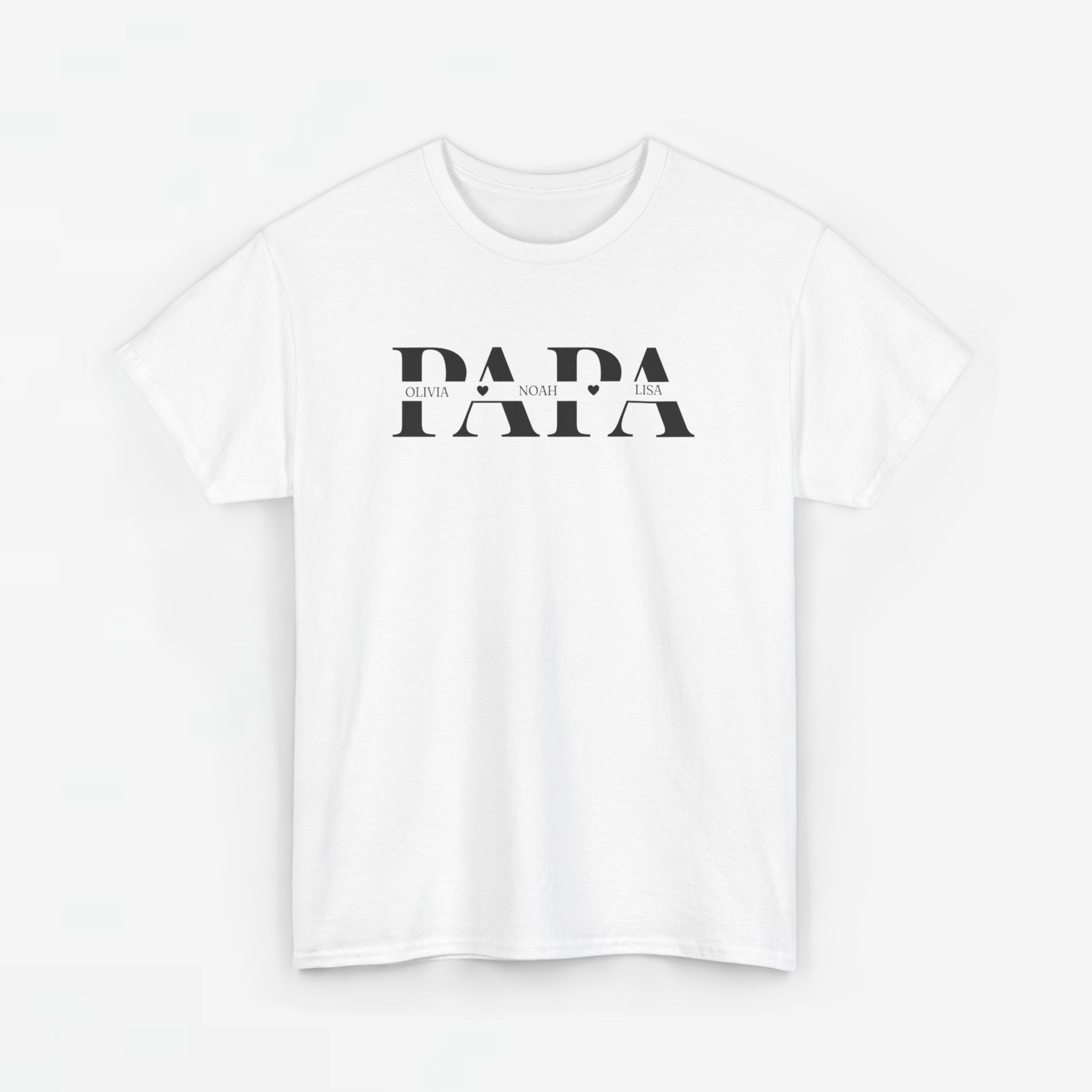 Gepersonaliseerde Vaderdag Papa Cadeau - T-shirt - Papa met namen