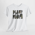 Wit T-shirt voorzijde met “Plant Mom” print in donkergroen en zwart