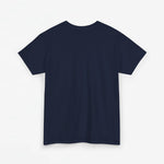 Oversized navy T-shirt zonder zichtbare print, effen achterkant