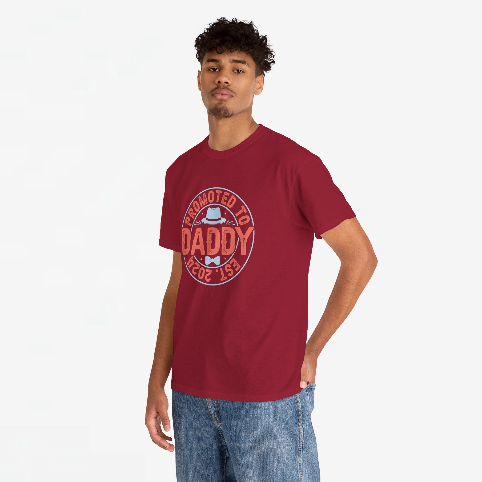 Vaderdag Papa Cadeau - T-shirt - Promoted to Daddy EST 2024 - Oversized #30