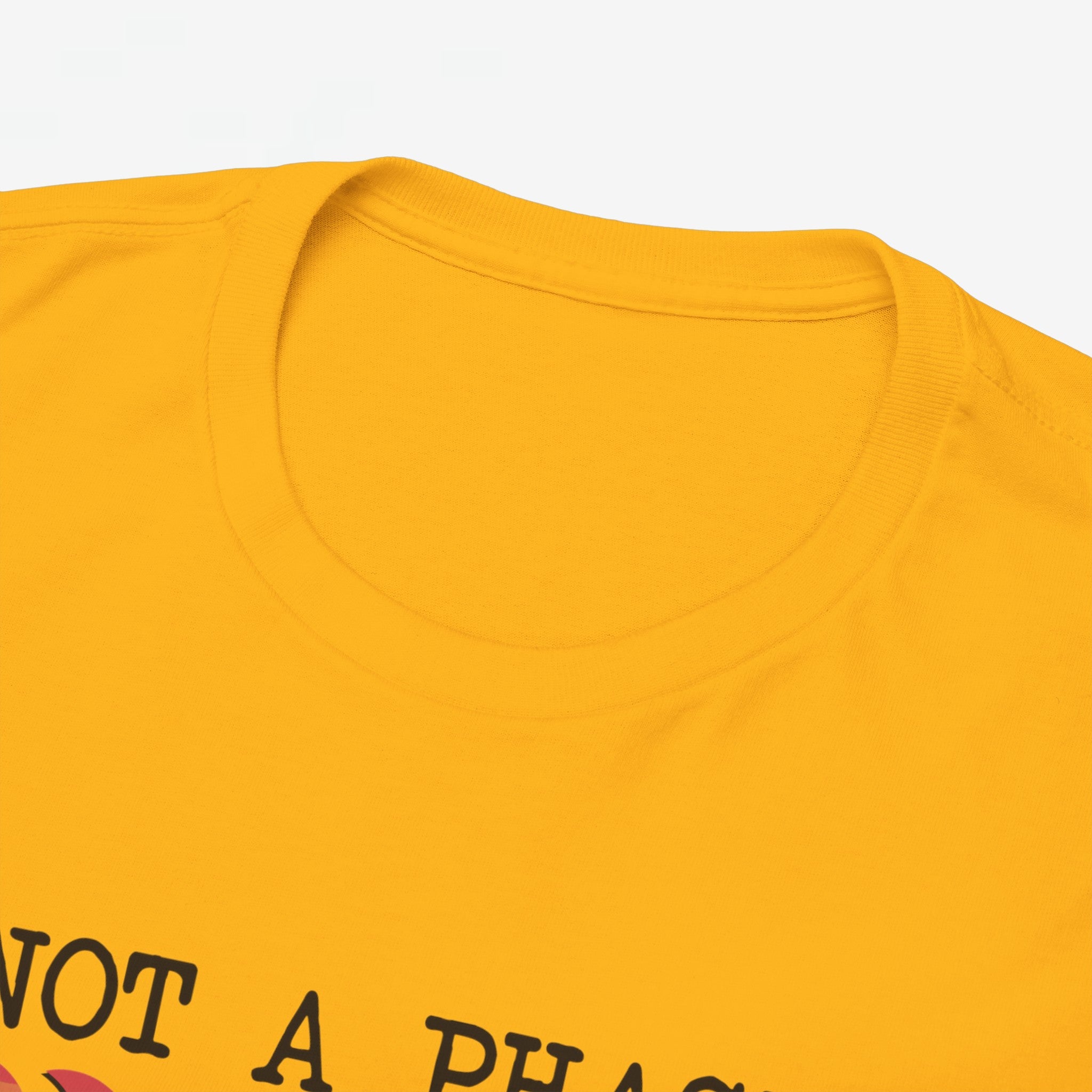 Gay Pride T-shirt - Not a phase (zwarte tekst) - Oversized #3