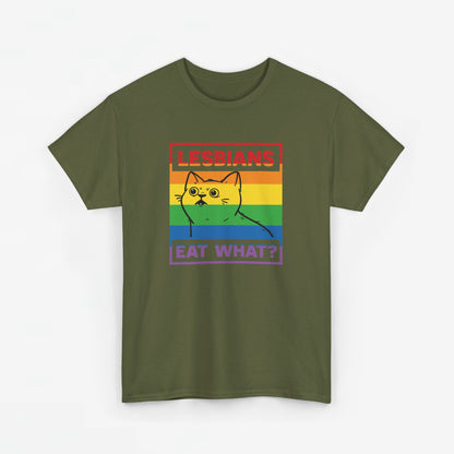 Gay Pride T-shirt - Lesbians Eat What? - Oversized #5