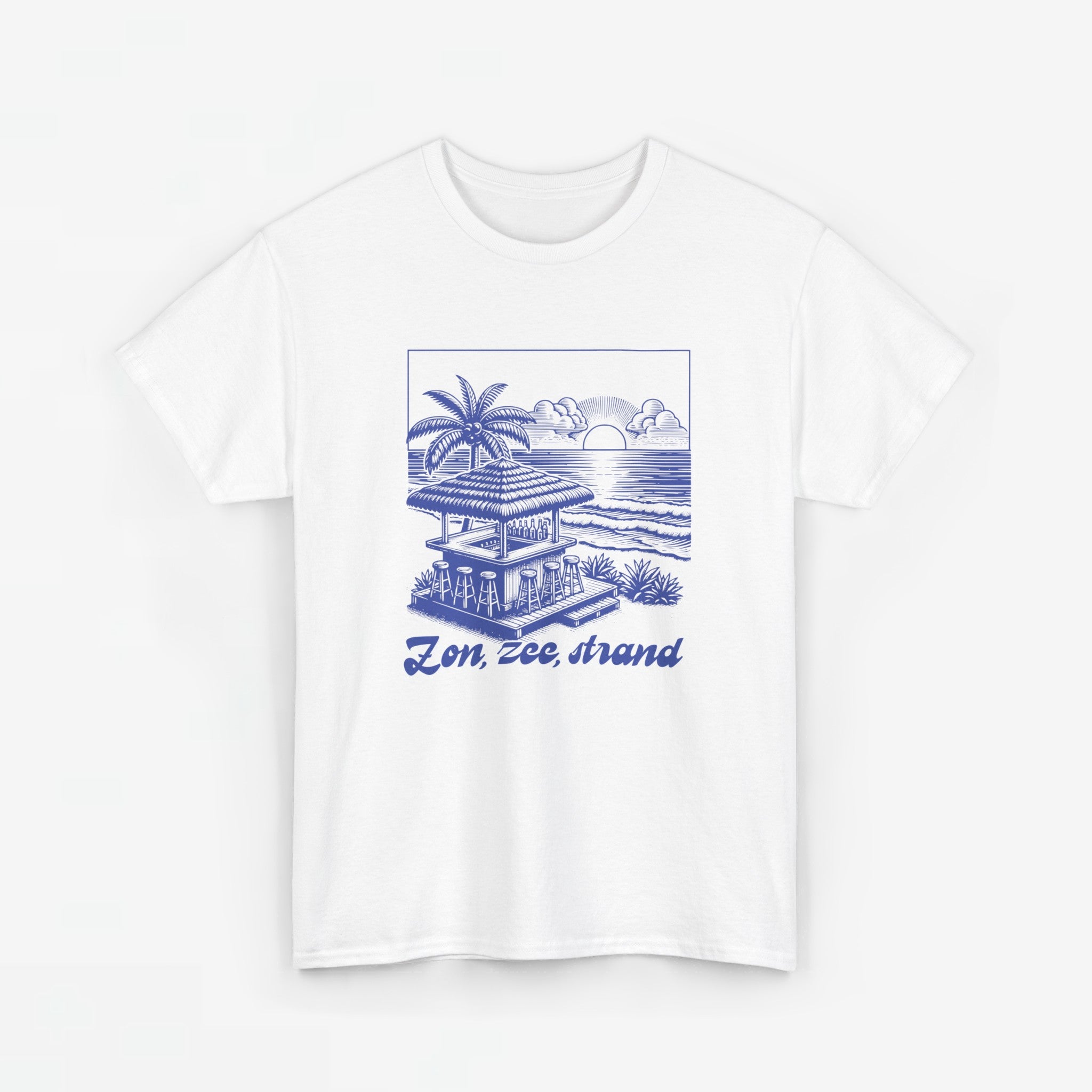 Dames Zomer Oversized T-shirt met print - Zon, Zee, Strand