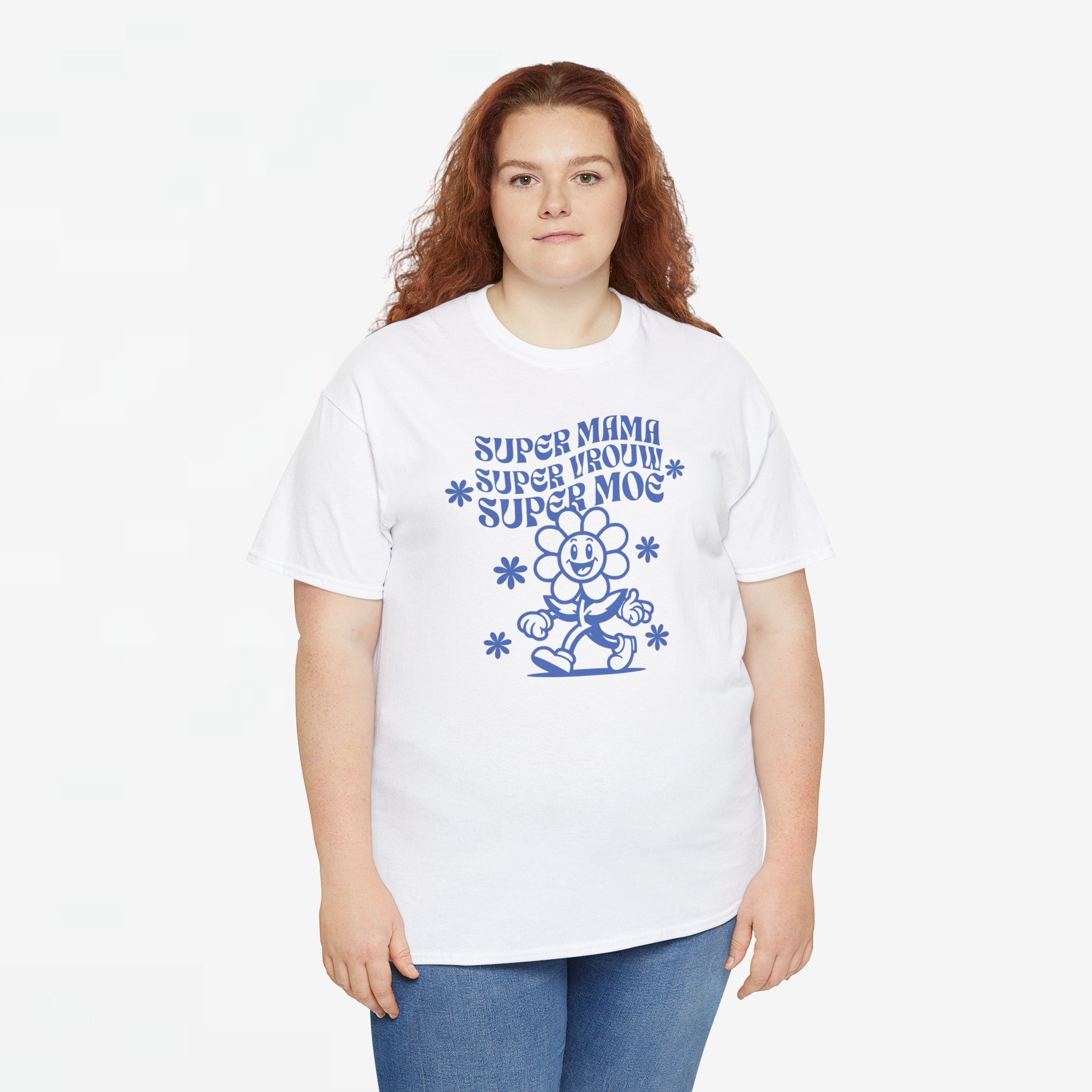 Moederdag Mama Cadeau - T-shirt - Super Mama, Super Vrouw, Super Moe - Oversized - #85