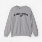 Lichtgrijze sweatshirt met borstprint "HONDENKAPSTER" en "ND" in een cirkel