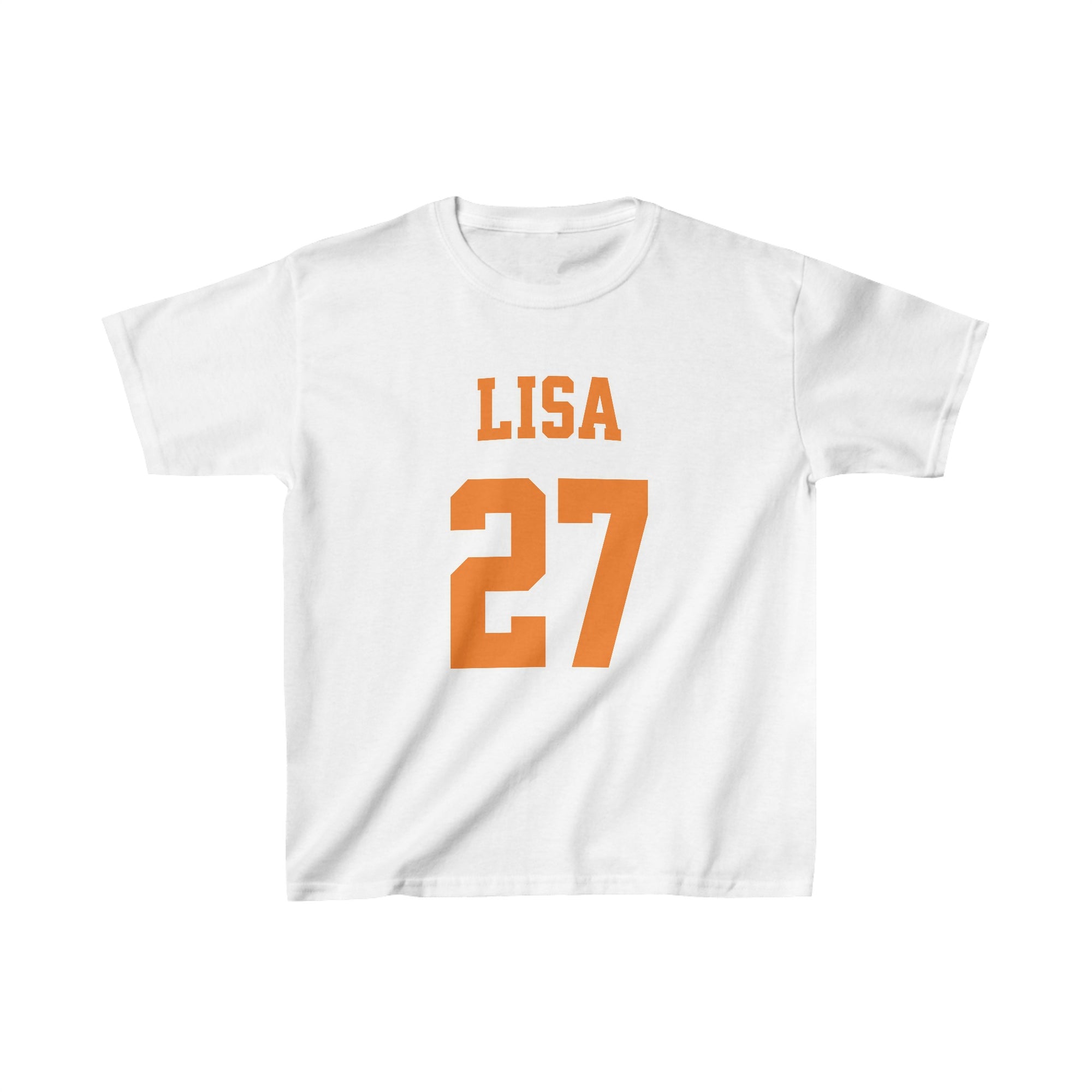 Oranje Cropped T-shirt voor Dames- Met Naam & Rugnummer