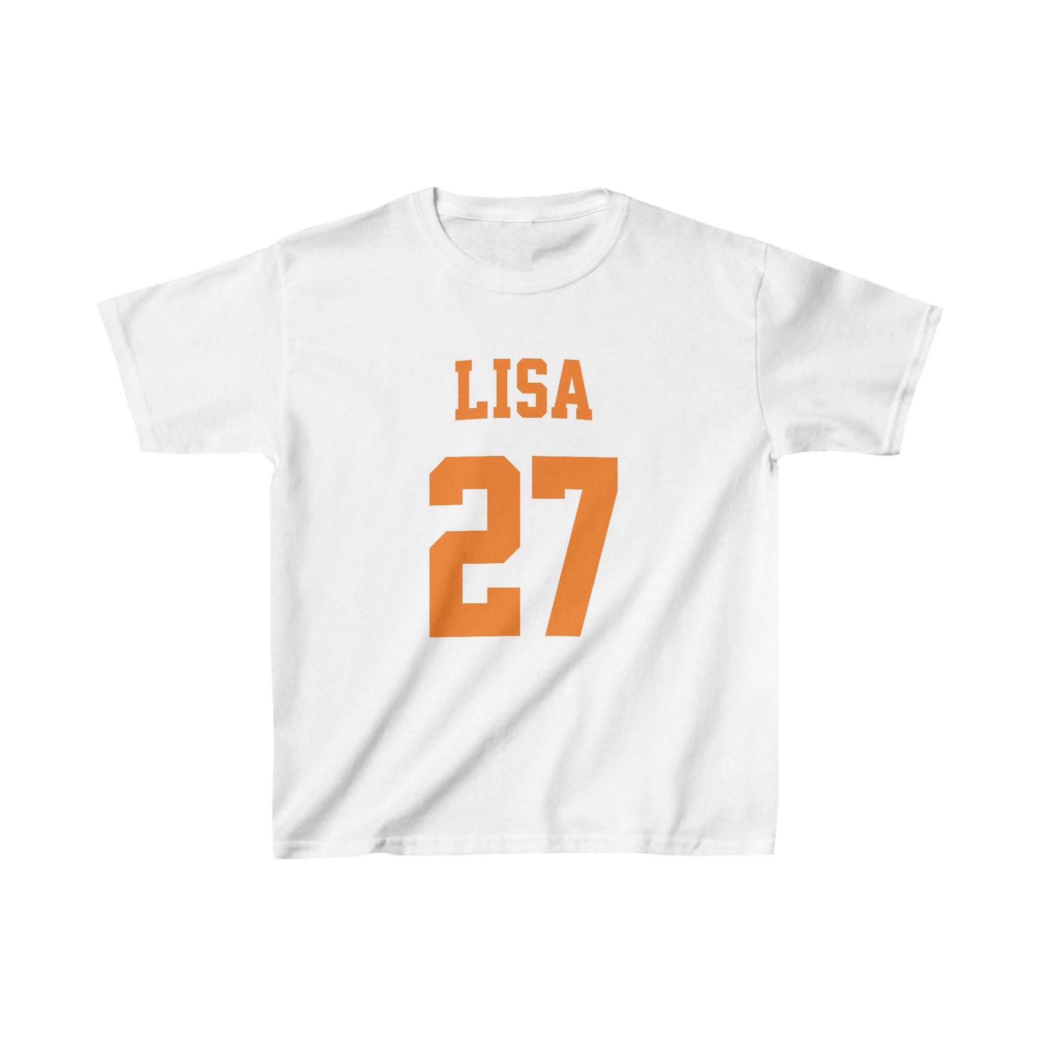 Oranje Cropped T-shirt voor Dames- Met Naam & Rugnummer