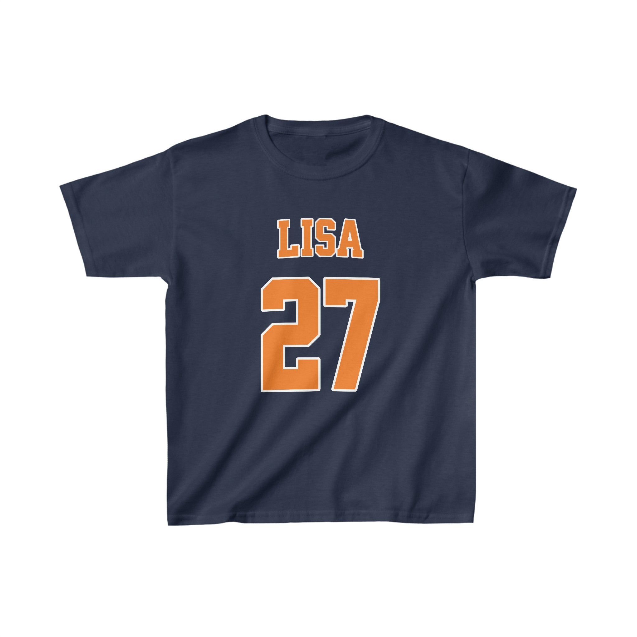 Oranje Cropped T-shirt voor Dames- Met Naam & Rugnummer