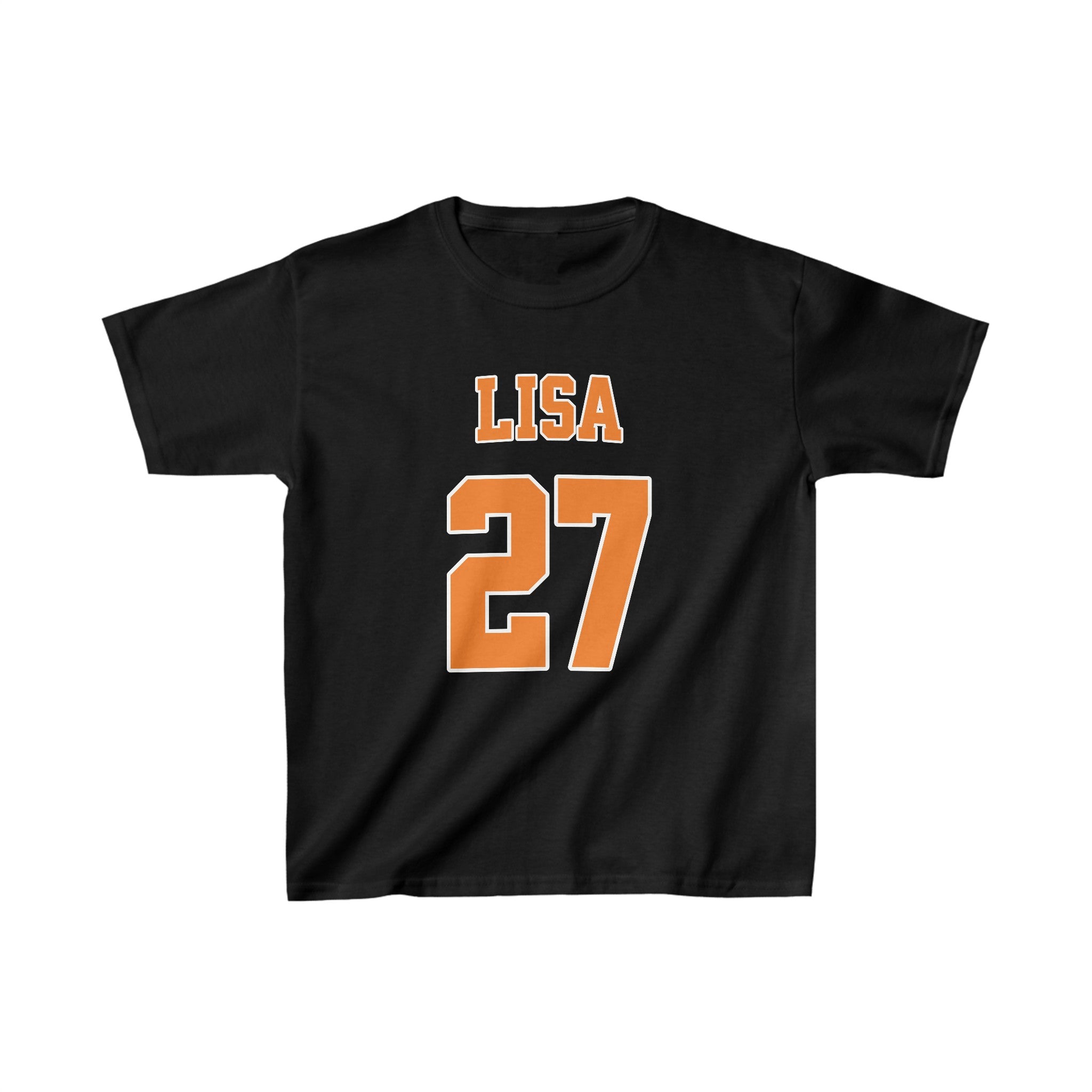 Oranje Cropped T-shirt voor Dames- Met Naam & Rugnummer