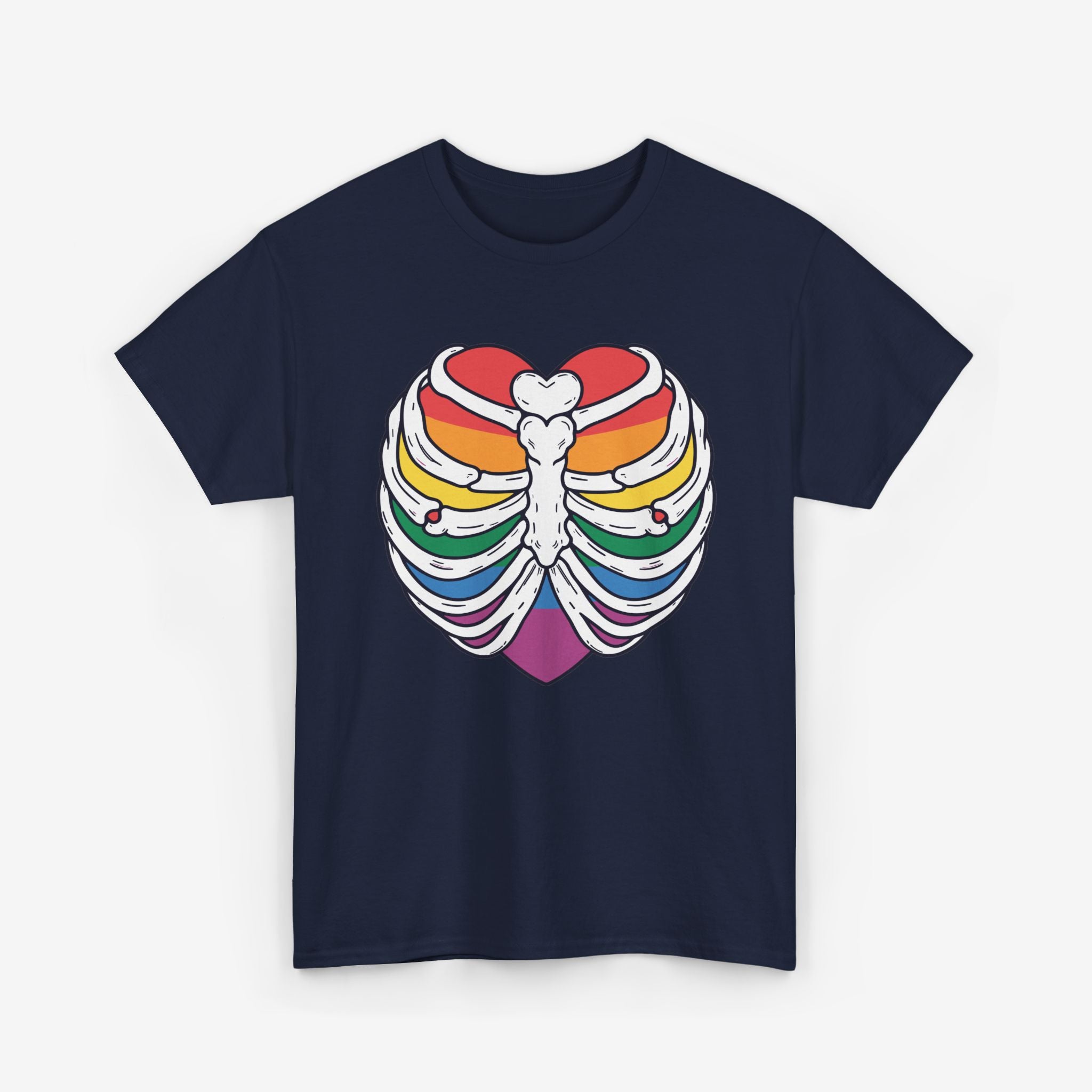 Gay Pride T-shirt - Skelet Regenbooghart | SkrrtShirt