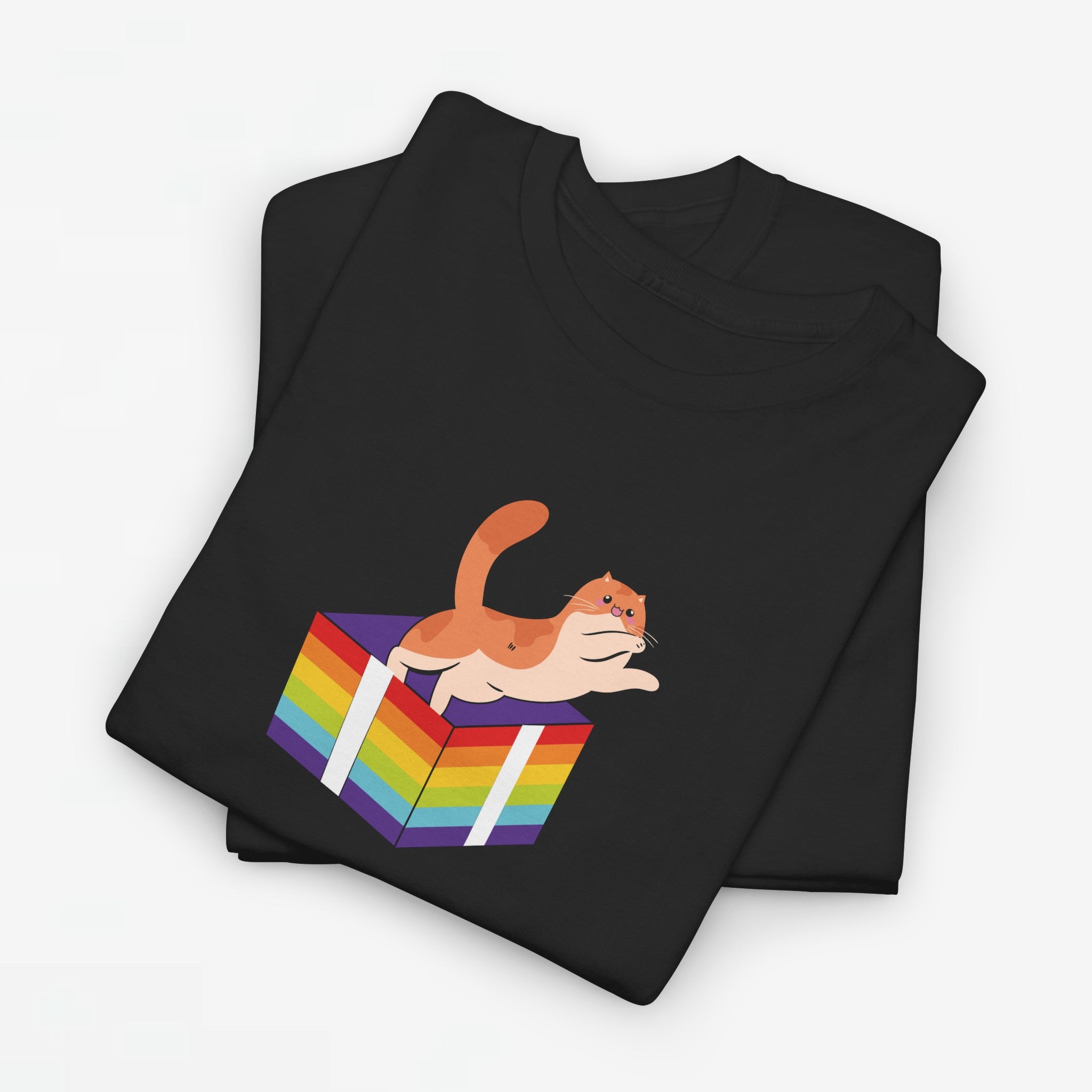 Gay Pride T-shirt - Kat Regenboog - Oversized #57