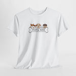 Wit T-shirt met opdruk van honden en tekst “HONDEN MAMA” op de borst