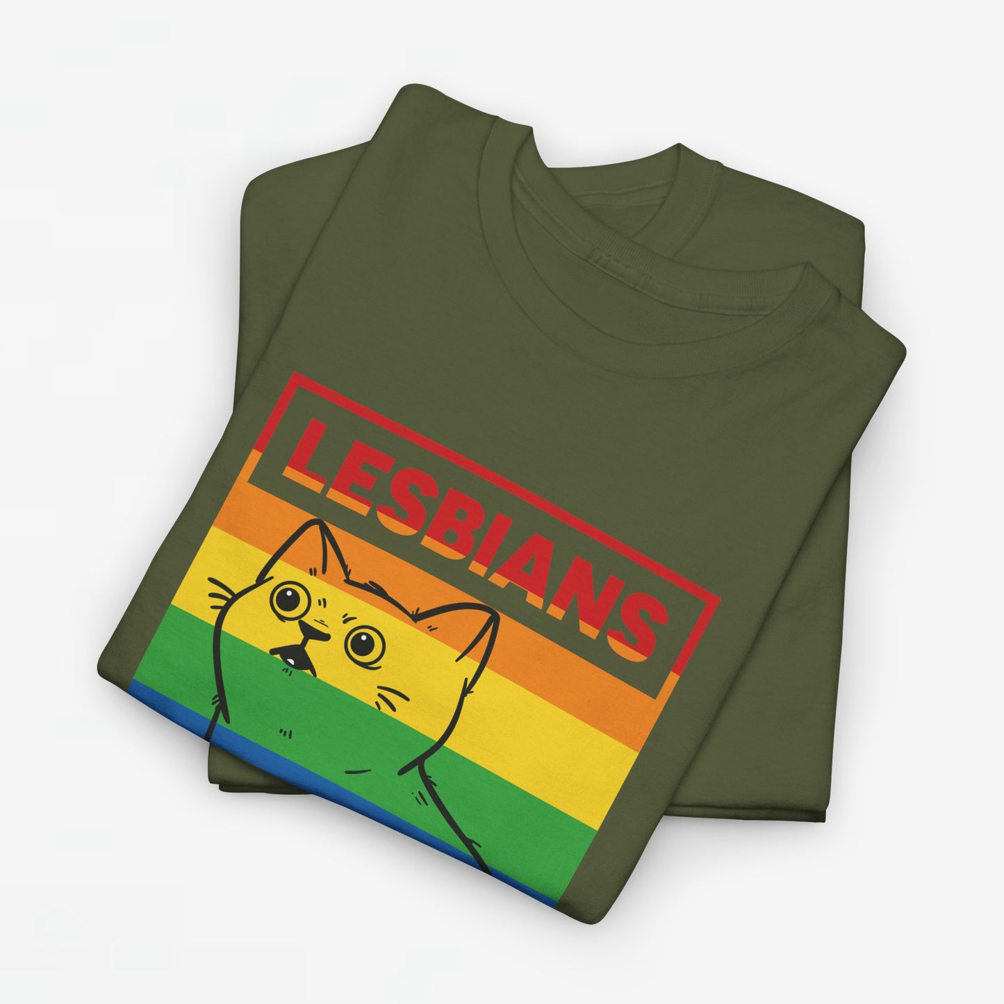 Gay Pride T-shirt - Lesbians Eat What? - Oversized #5