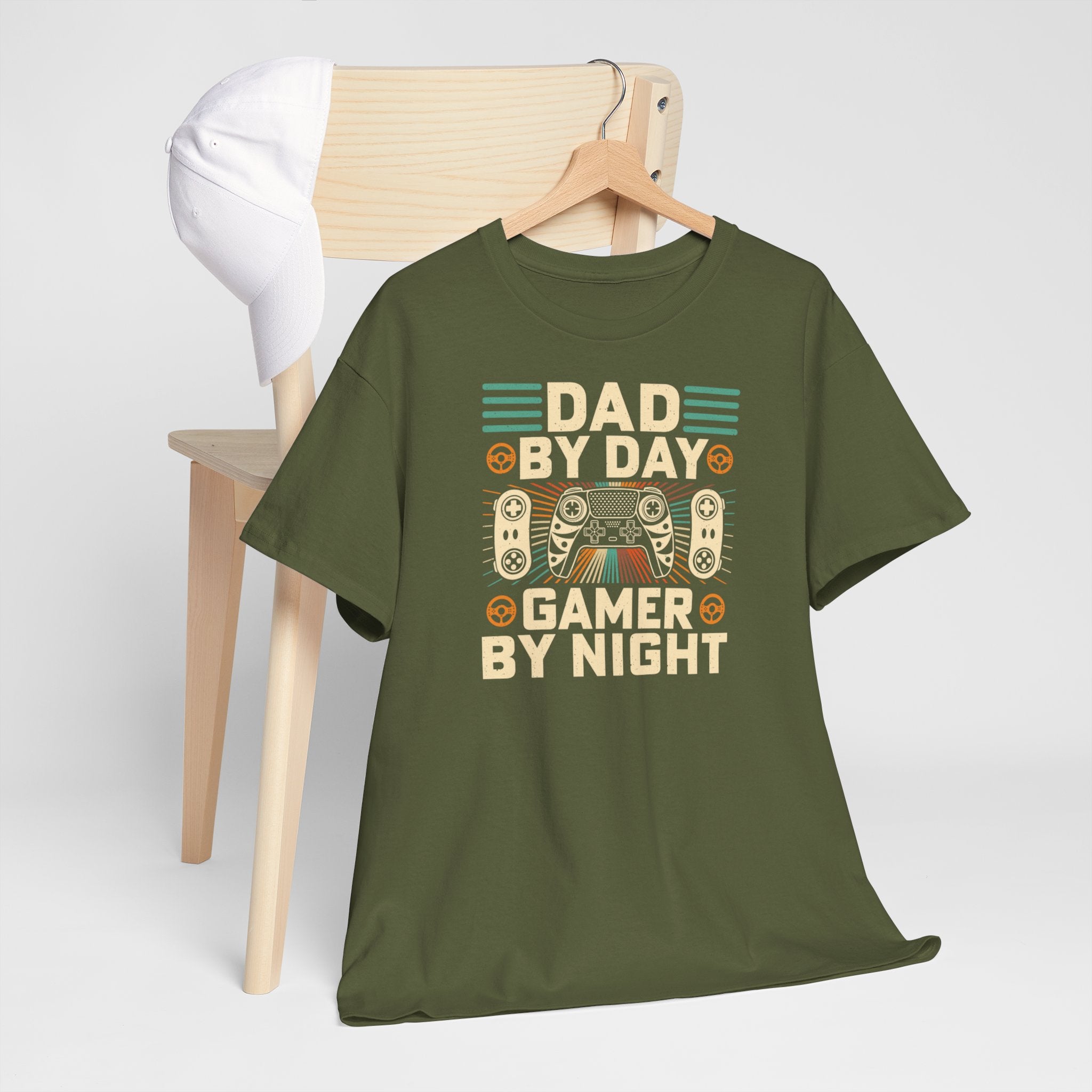 Vaderdag Papa Cadeau - T-shirt - Dad by Day, Gamer by Night - Oversized #6