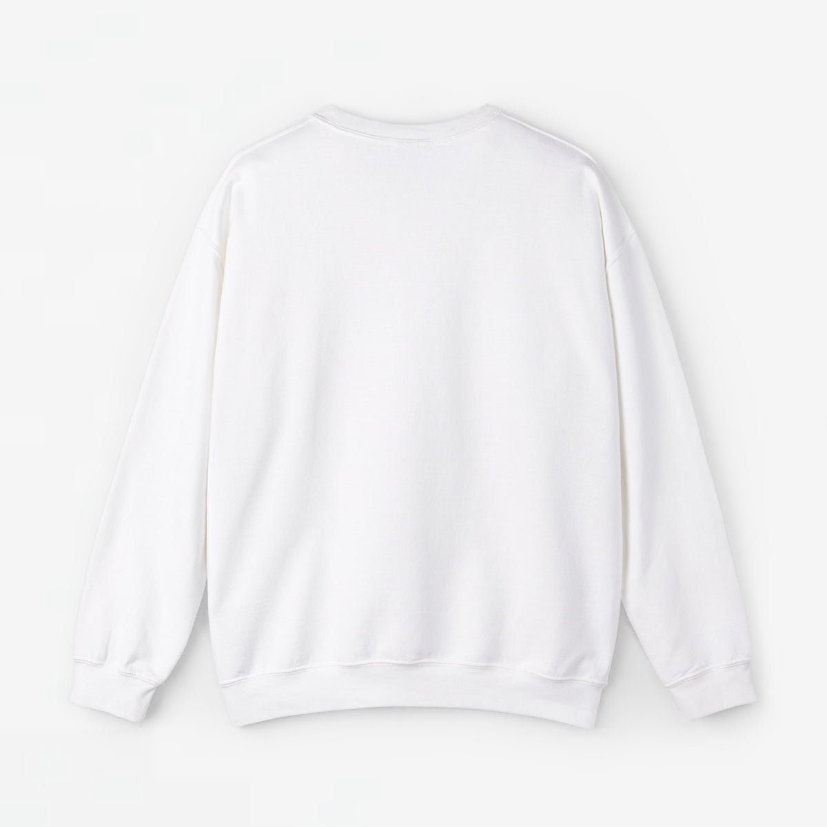 Witte sweatshirt zonder opdruk, ronde hals en lange mouwen