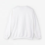 Witte sweatshirt zonder opdruk, ronde hals en lange mouwen