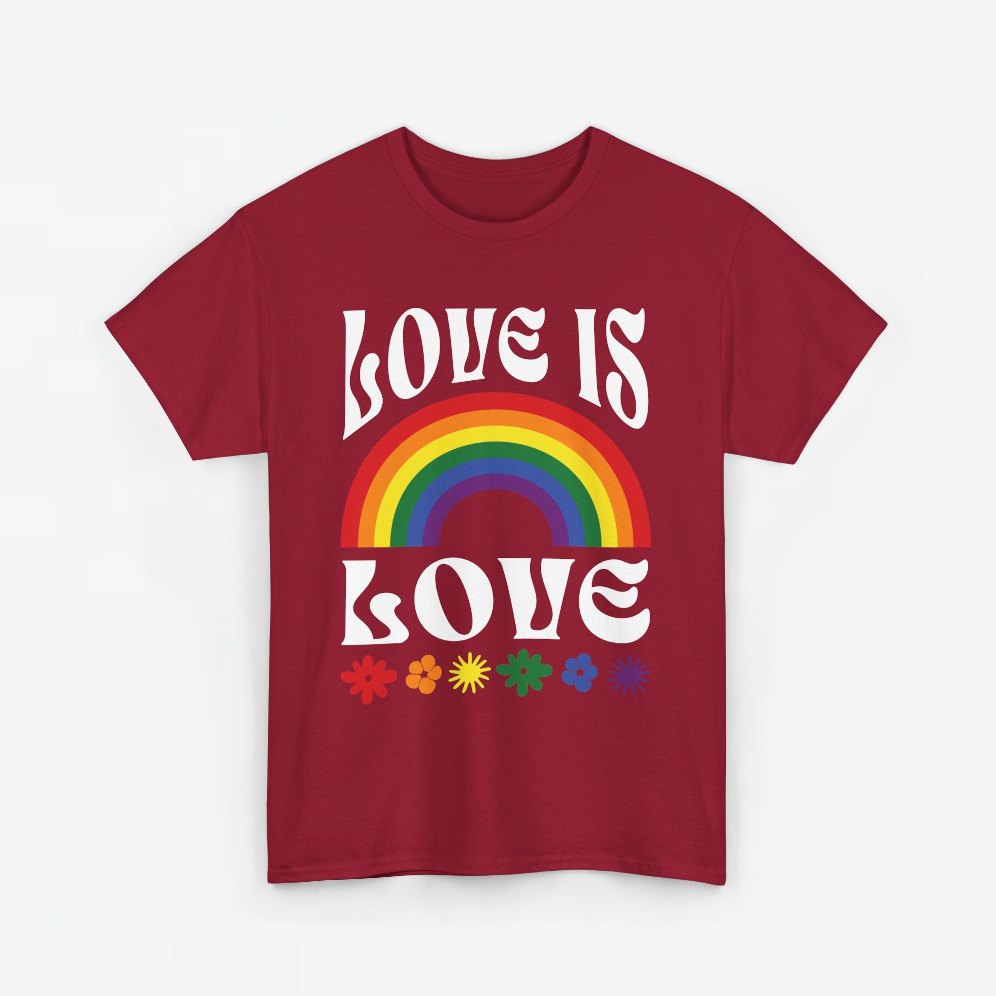 Gay Pride T-shirt - Love is love (witte tekst) - Oversized #54