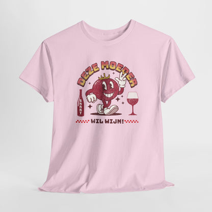 Moederdag Mama Cadeau - T-shirt - Deze Moeder Wil Wijn - Oversized - #97