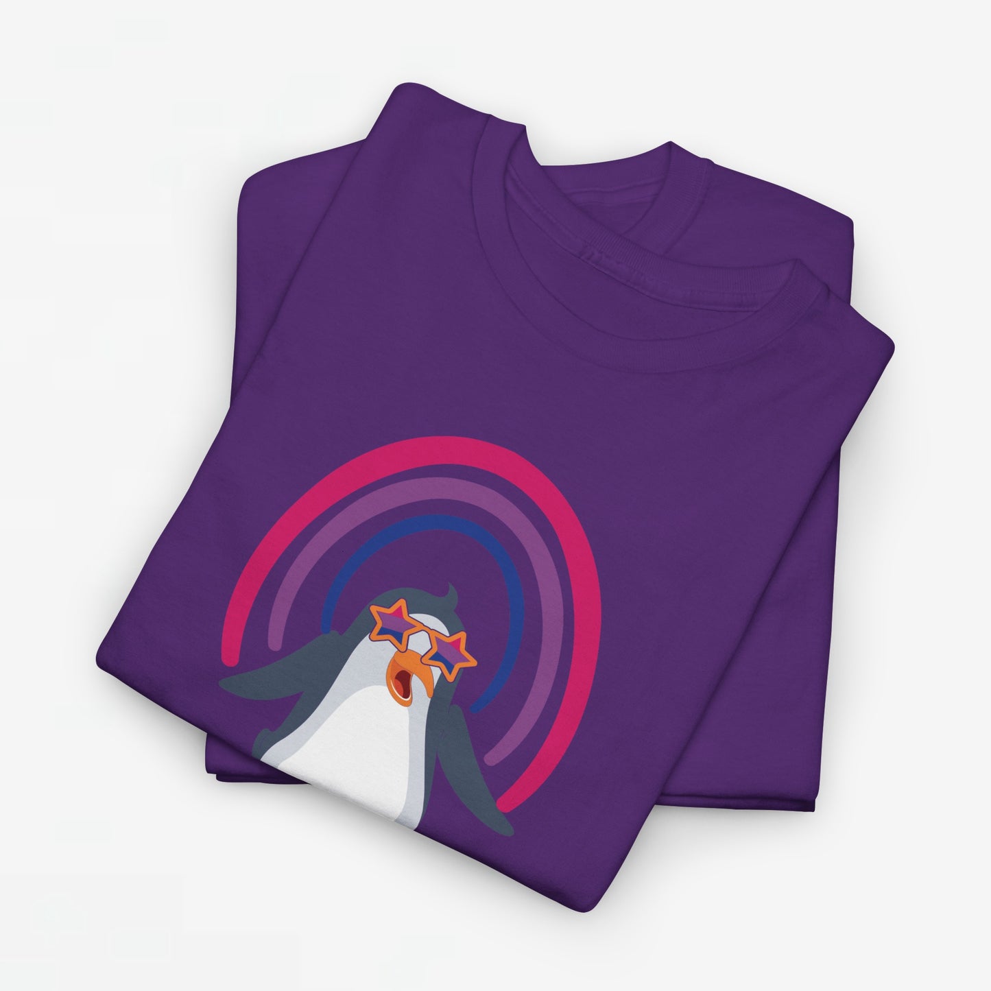 Gay Pride T-shirt - Bi Penguin - Oversized #59