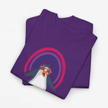 Gay Pride T-shirt - Bi Penguin - Oversized #59
