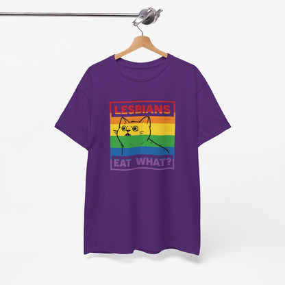 Gay Pride T-shirt - Lesbians Eat What? - Oversized #5