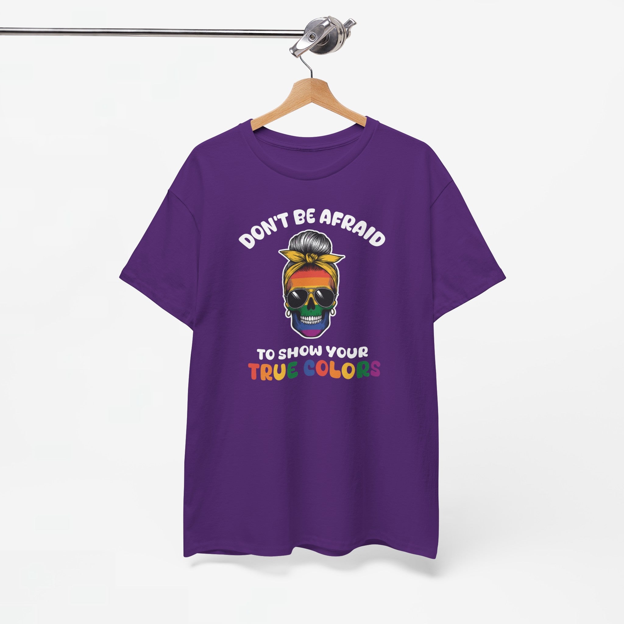 Gay Pride T-shirt - Don't be afraid to show your true colors - Oversized #70