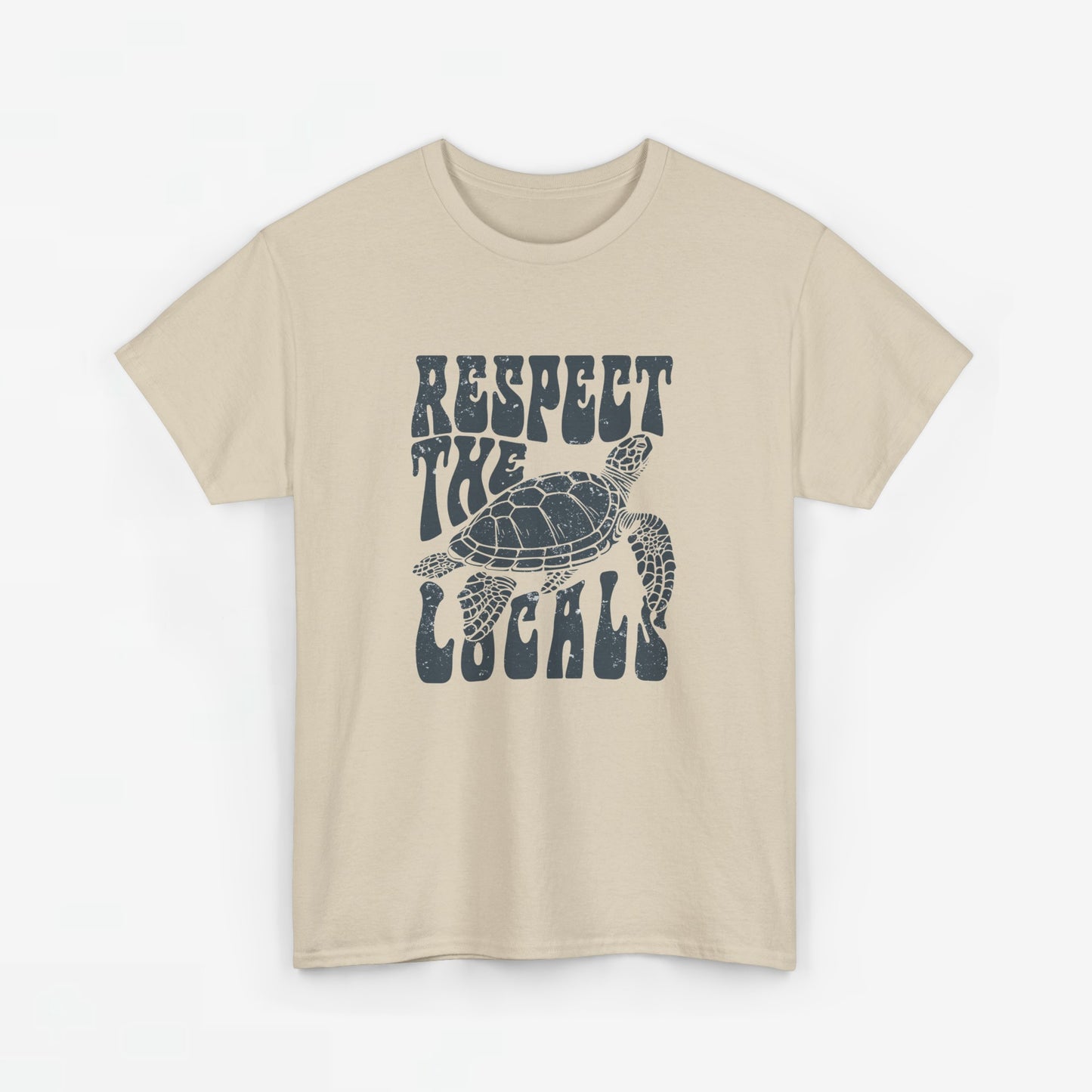 Dames Zomer Oversized T-shirt met print Schildpad- Respect the locals