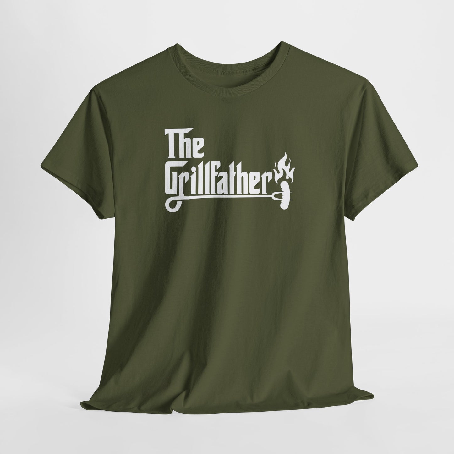 Vaderdag Papa Cadeau - T-shirt - The Grillfather (witte tekst) - Oversized #1