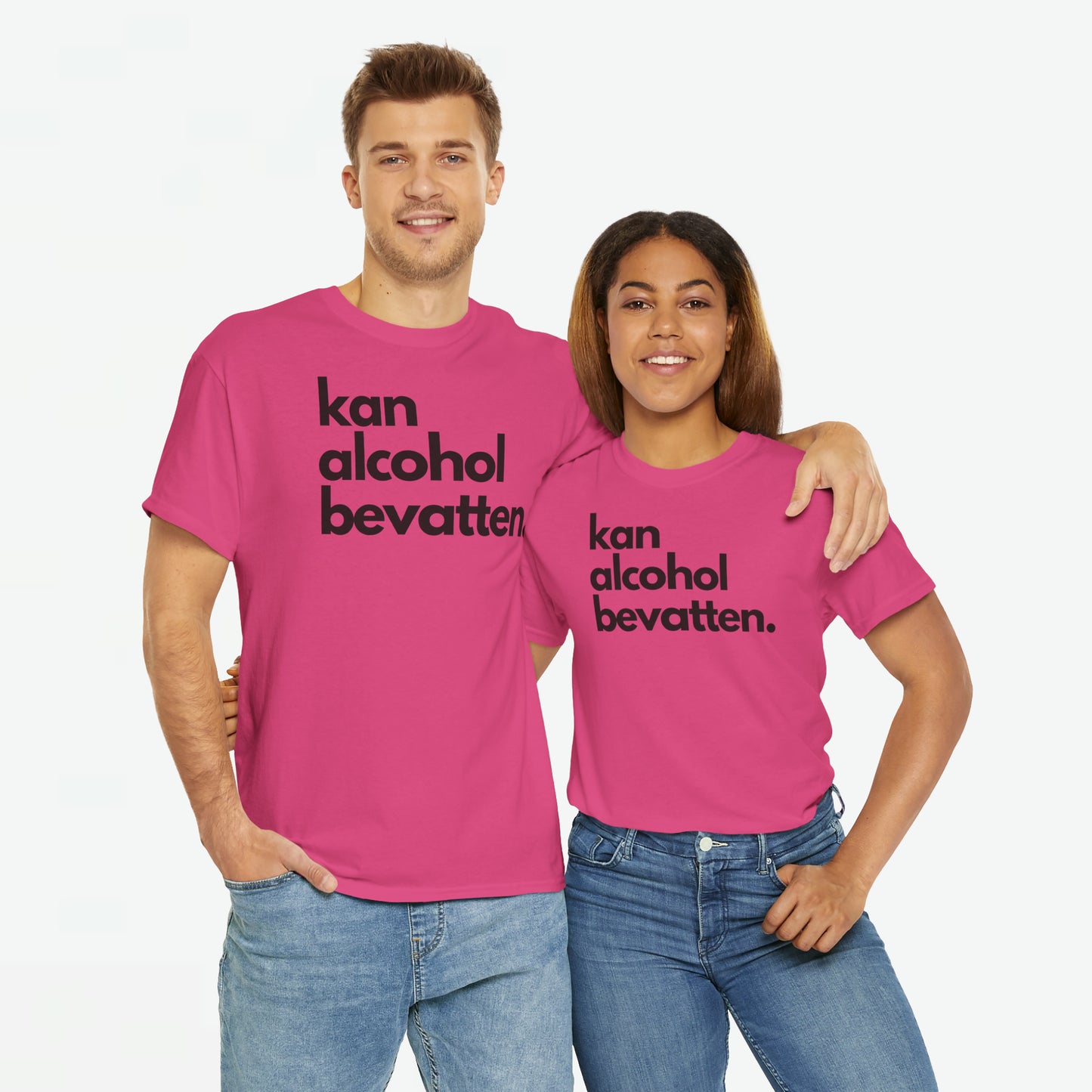 Kan Alcohol Bevatten | Front Print | Koningsdag T-shirt | Oversized