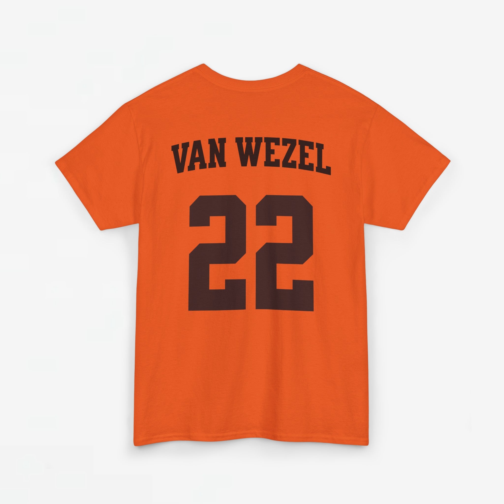 Oranje T-shirt voor EK, WK en Koningsdag - Personaliseer met Naam & Rugnummer (zwarte tekst)