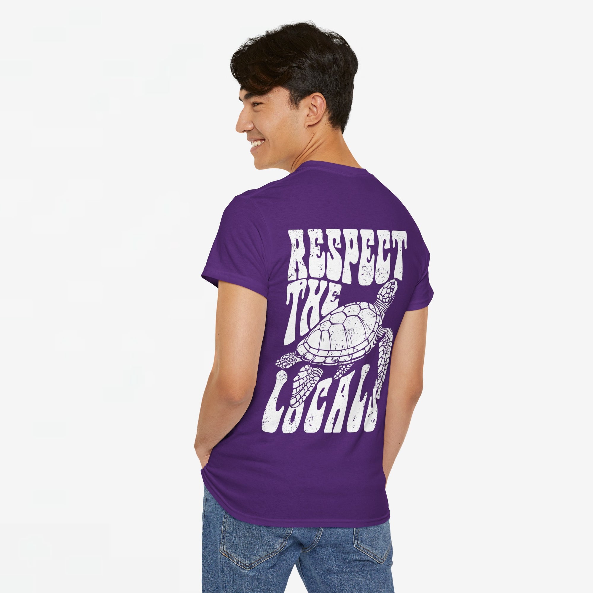 Zomer T-shirt voor Heren - Skrrtshirt Zomervakantie Oversized Tee #12 - Respect the locals