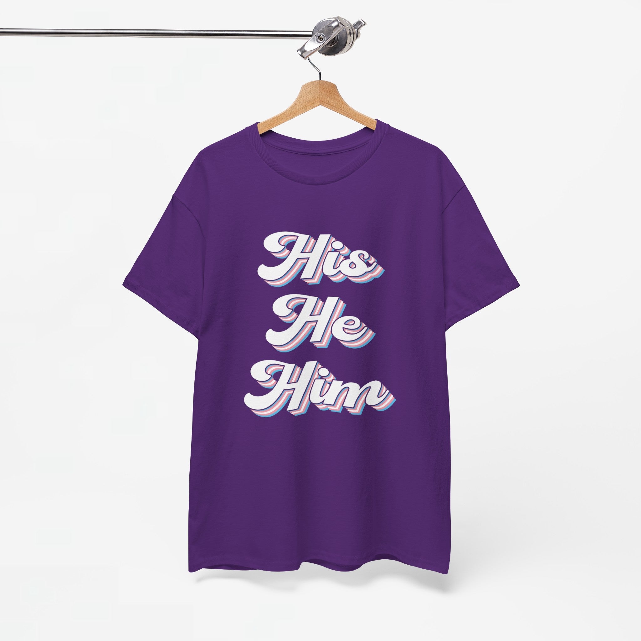 Gay Pride T-shirt - His He Him - Oversized #63