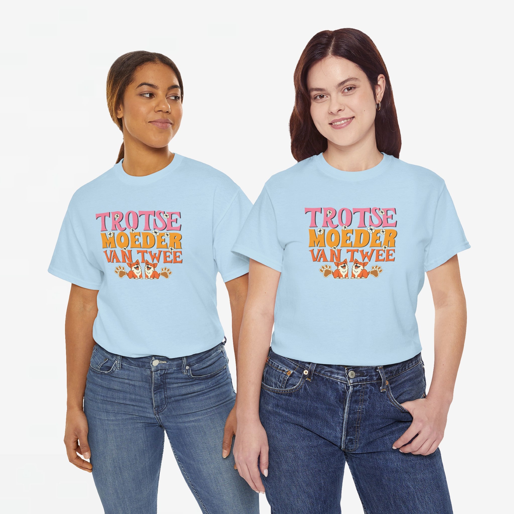 Moederdag Mama Cadeau - T-shirt - Trotse Moeder van Twee - Oversized - #95