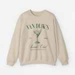 Beige sweatshirt met kermiskelkprint en clubtekst voorop
