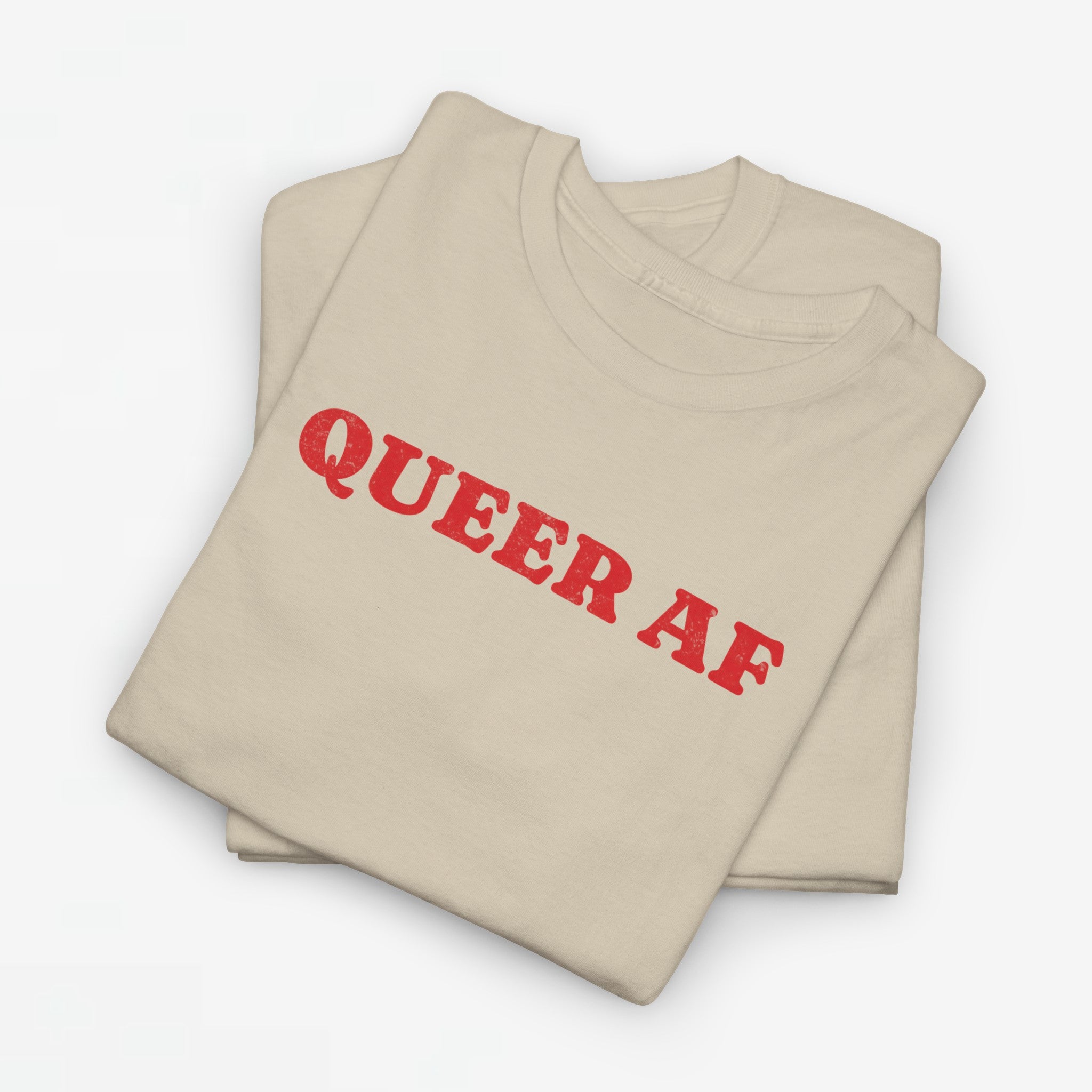 Gay Pride T-shirt - Queer AF - Oversized Tee