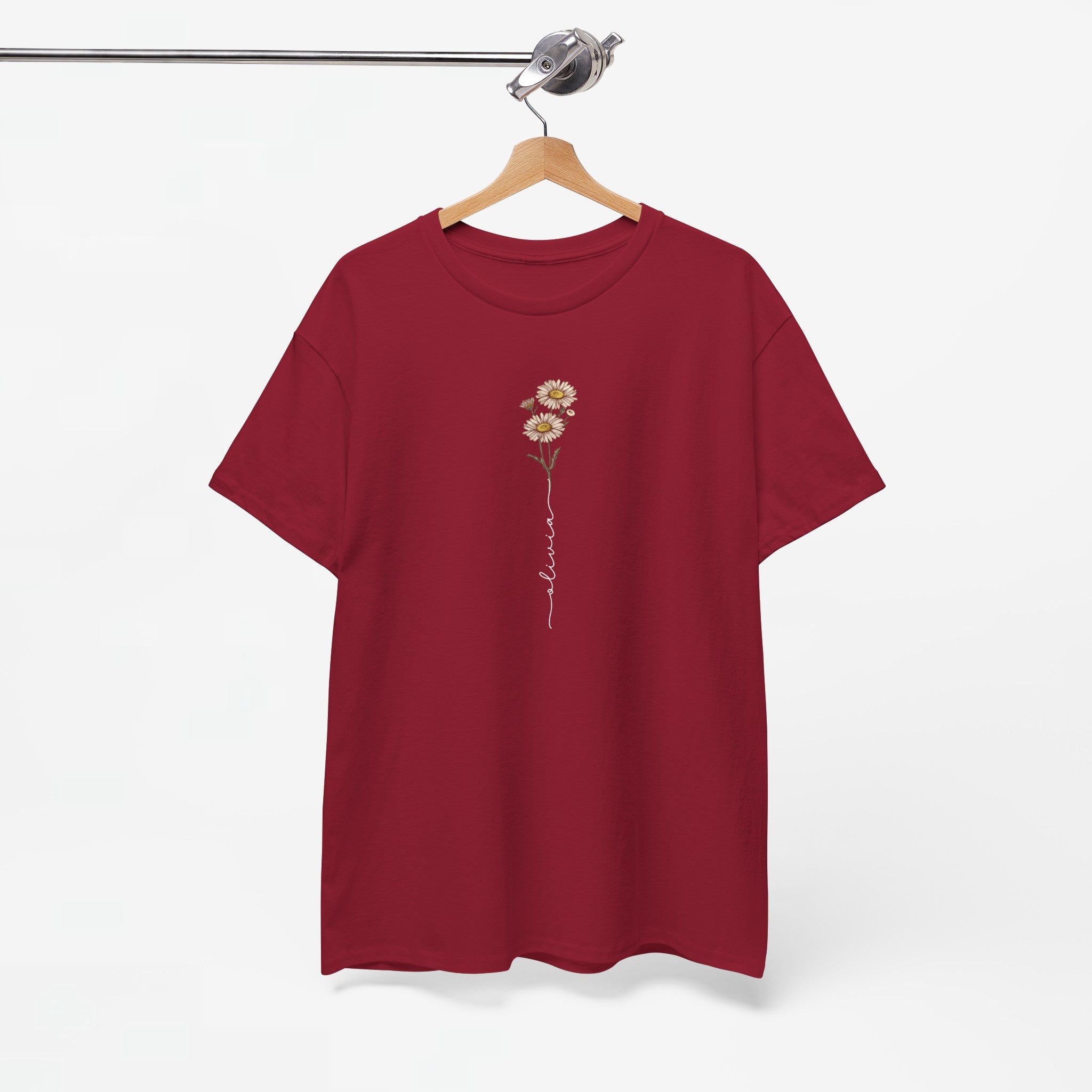 Gepersonaliseerde Moederdag Mama Cadeau - T-shirt - Geboortemaand bloem met naam