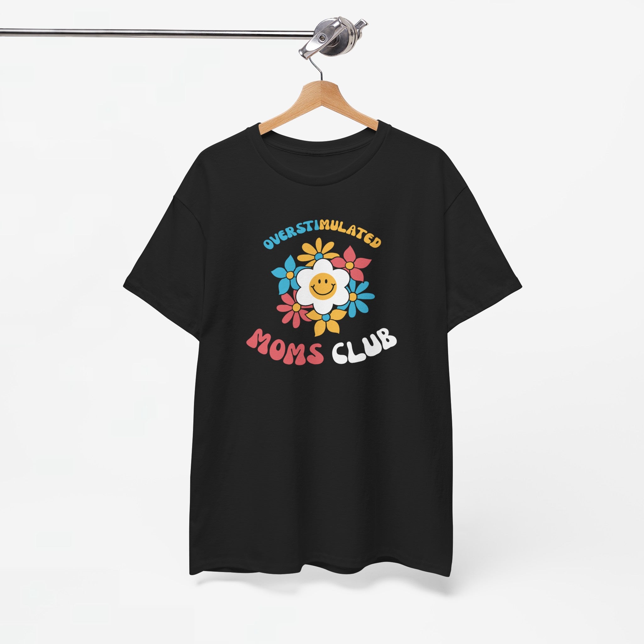 Moederdag Mama Cadeau - T-shirt - Overstimulated Moms Club - Oversized - #43