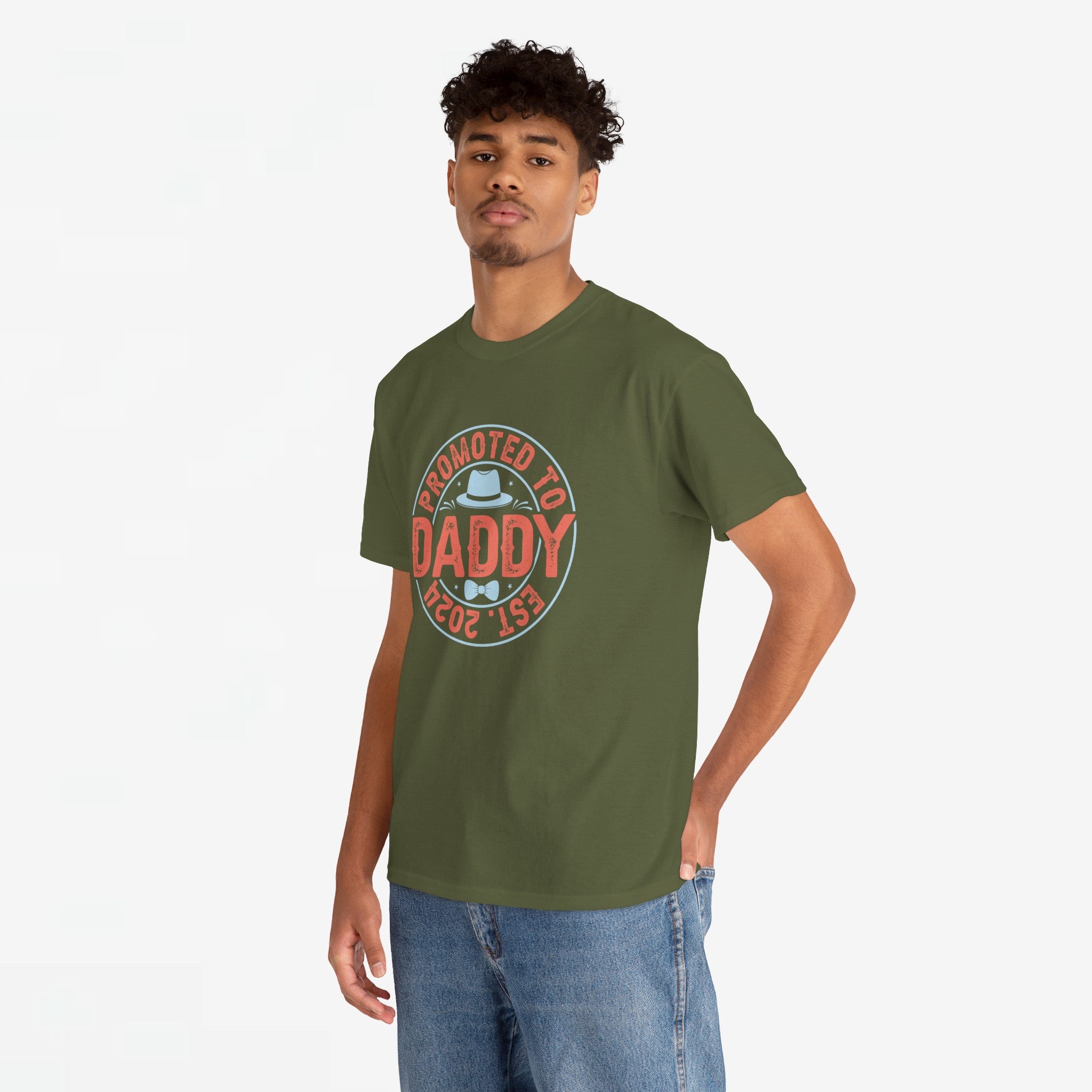 Vaderdag Papa Cadeau - T-shirt - Promoted to Daddy EST 2024 - Oversized #30
