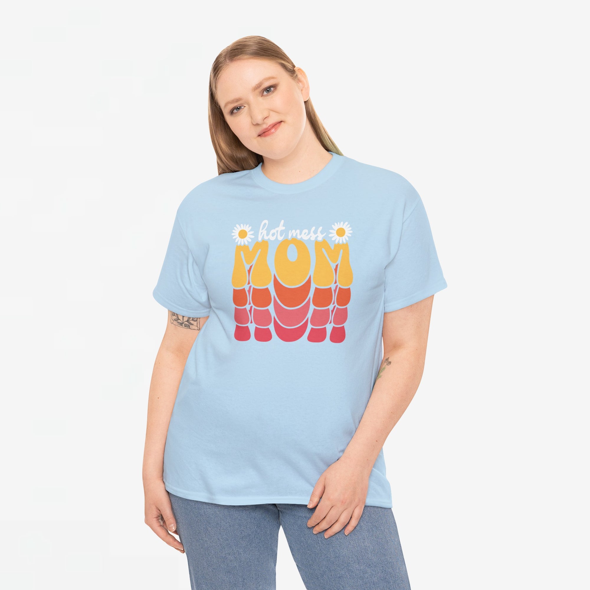 Moederdag Mama Cadeau - T-shirt - Hot Mess Mom - Oversized - #31