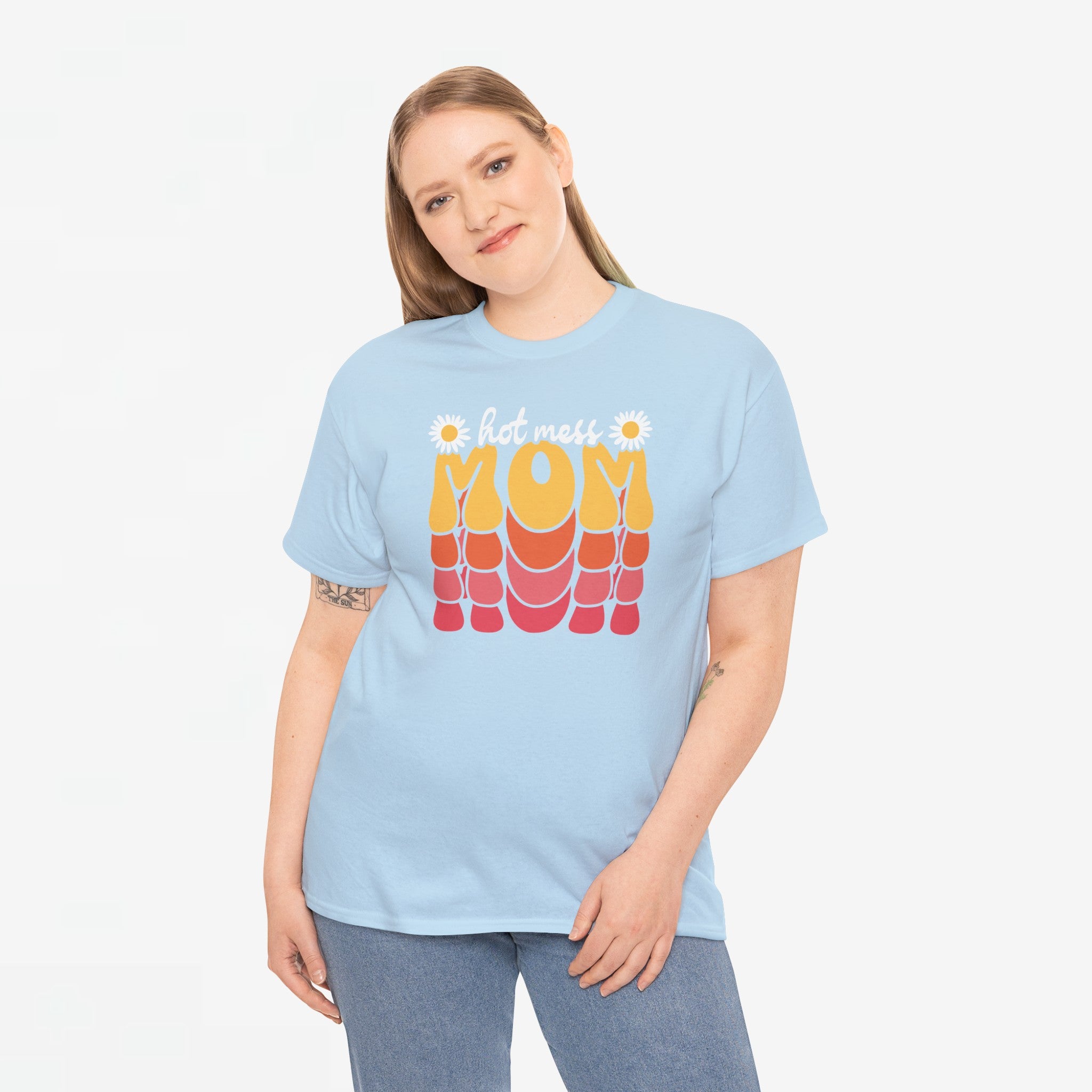 Moederdag Mama Cadeau - T-shirt - Hot Mess Mom - Oversized - #31
