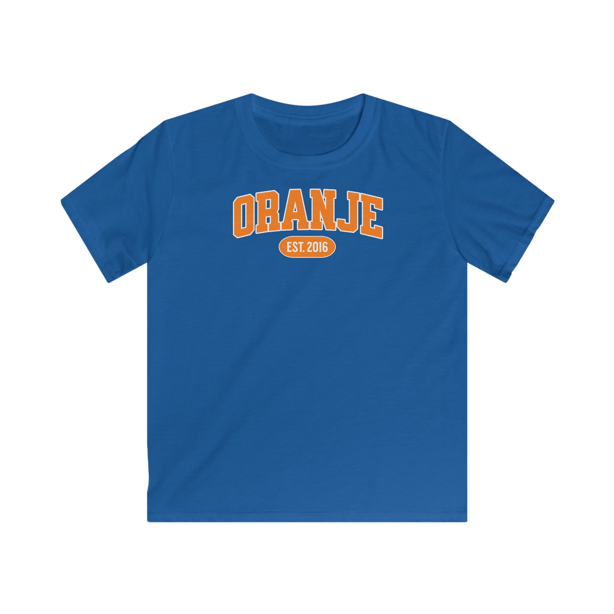 Kind Voetbal T-shirt - EK, WK en Koningsdag Kinderkleding - Personaliseer met Naam, Jaar & Rugnummer - ORANJE